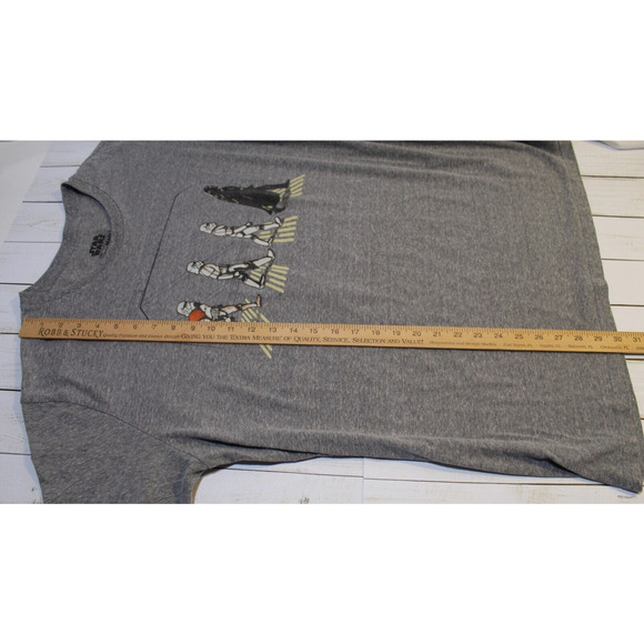 Star Wars Dark Vader & Storm Troopers Graphic Tee Gray Crewneck SS Men's 3XL - Picture 8 of 9